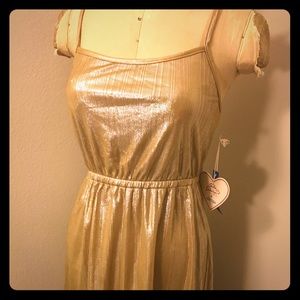 NWT new Sadie Robinson rue21 gold cami dress sm s